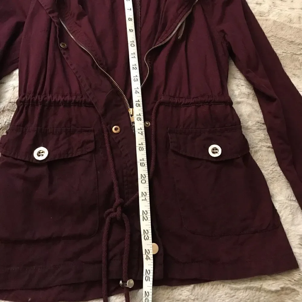 𝅺: : C’ESTTOI Cinch Waist Jacket Coat with Hoodie : :